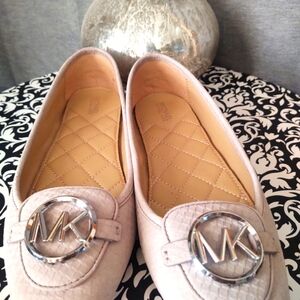 MK MICHAEL KORS Beige🤍Leather Loafer/Flats Women's Shoes~ Size: 7.5